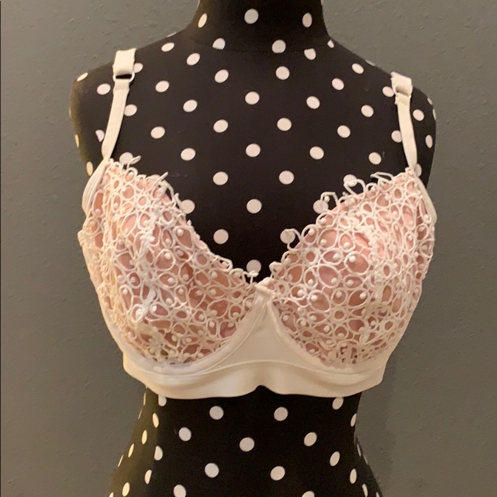 White Lace Bikini Top